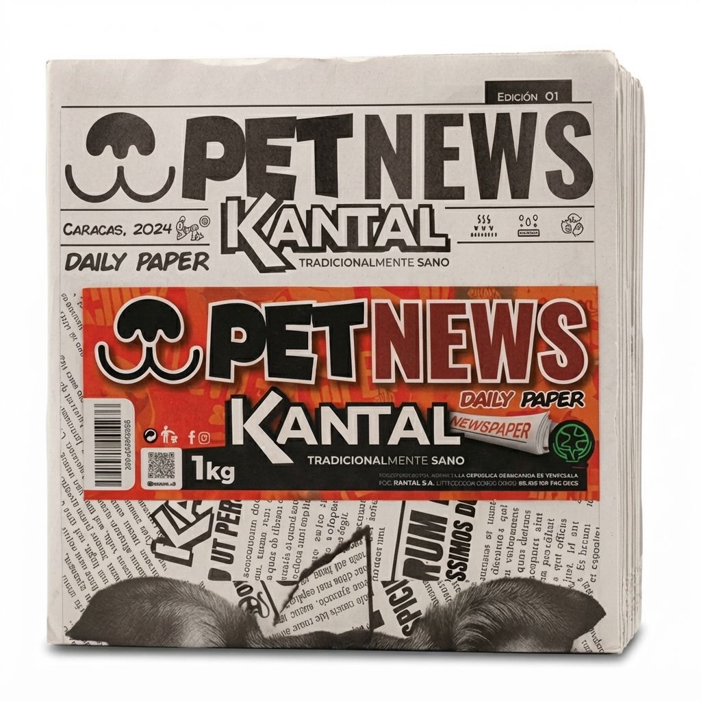 Kantal Periódico Higiénico para Perros 1 Kg - Papel Absorbente para el Entrenamiento de Cachorros