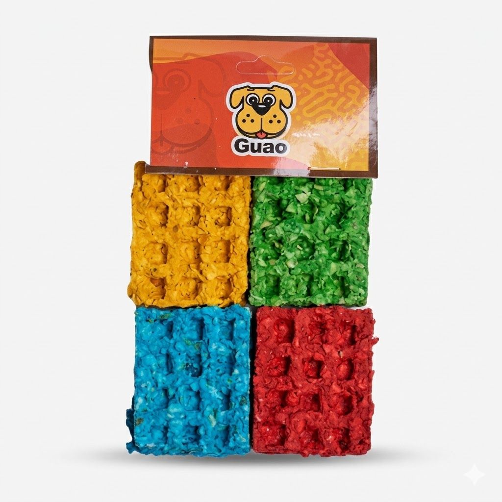 Wafles Naturales en Carnaza Pack 4 Unidades Snack Nutritivo Perros