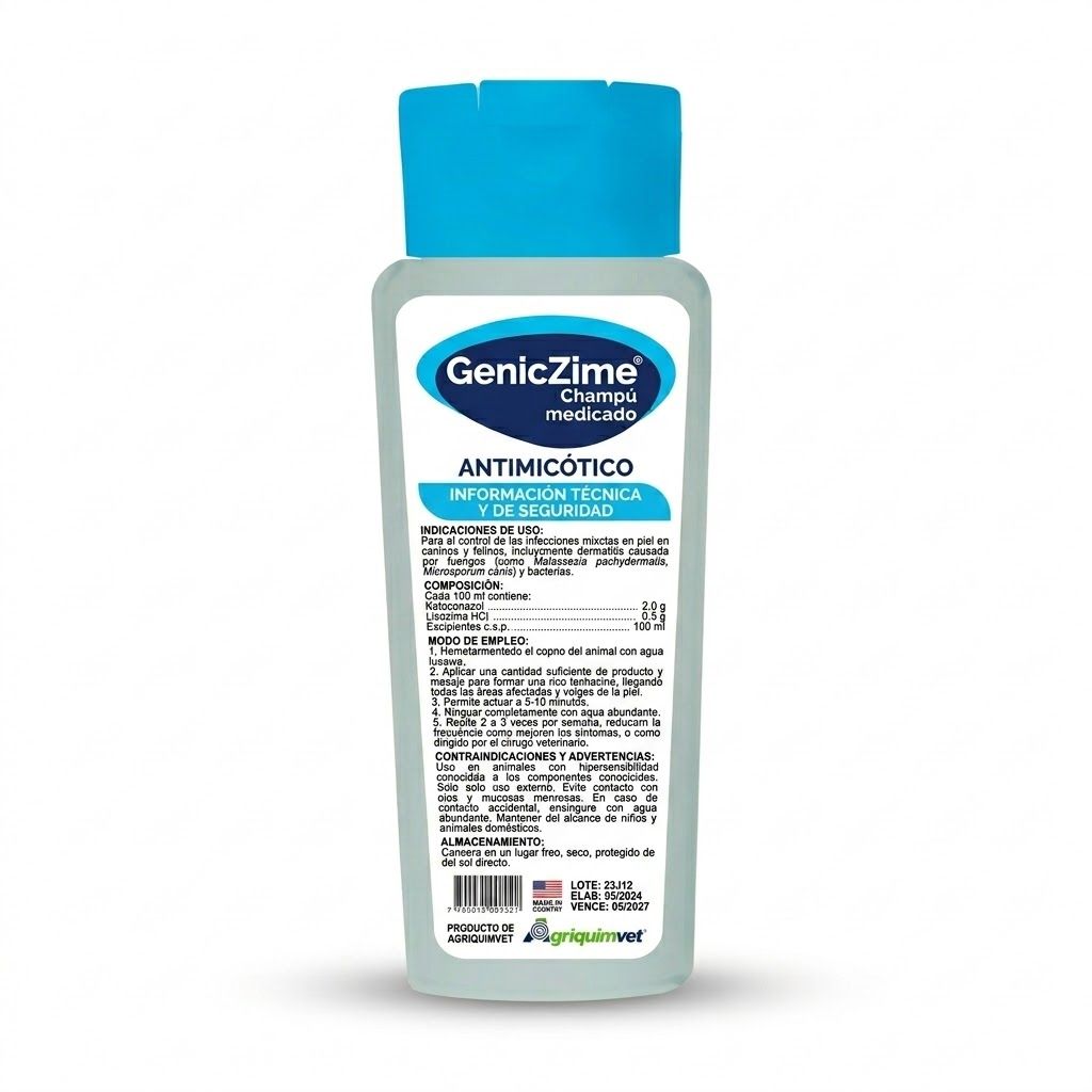Geniczime Champu Medicado Antimicotico 250 ML - Miniatura 3