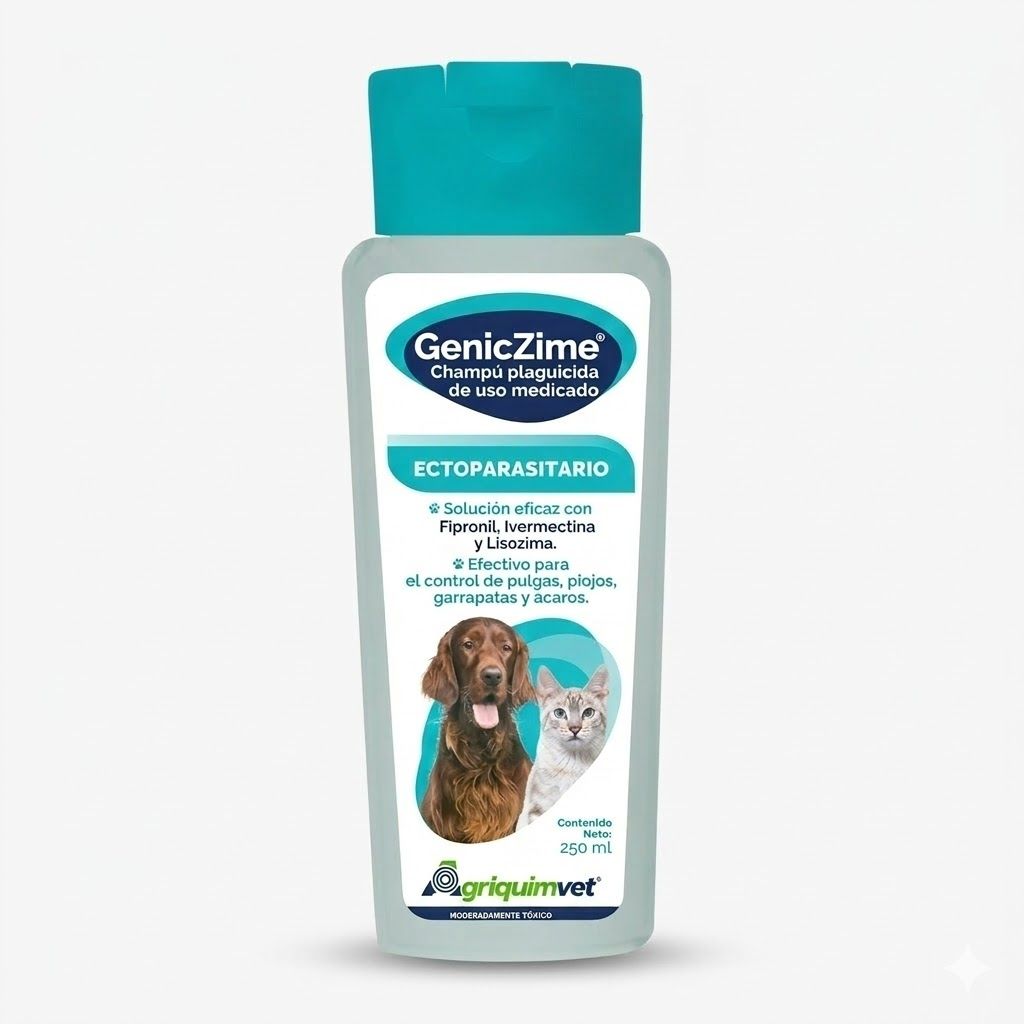 Geniczime Champu Plaguicida Ectoparasitario 250 ML - Miniatura 2