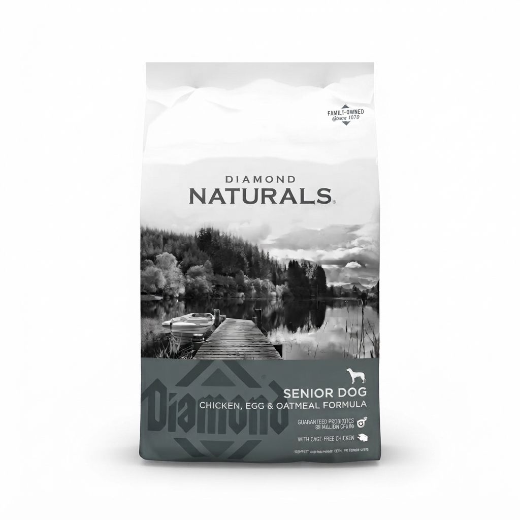 Diamond Naturals Senior Alimento 2kg para Perros Mayores de 7 años - Pollo, Huevo y Avena  - Imagen 1