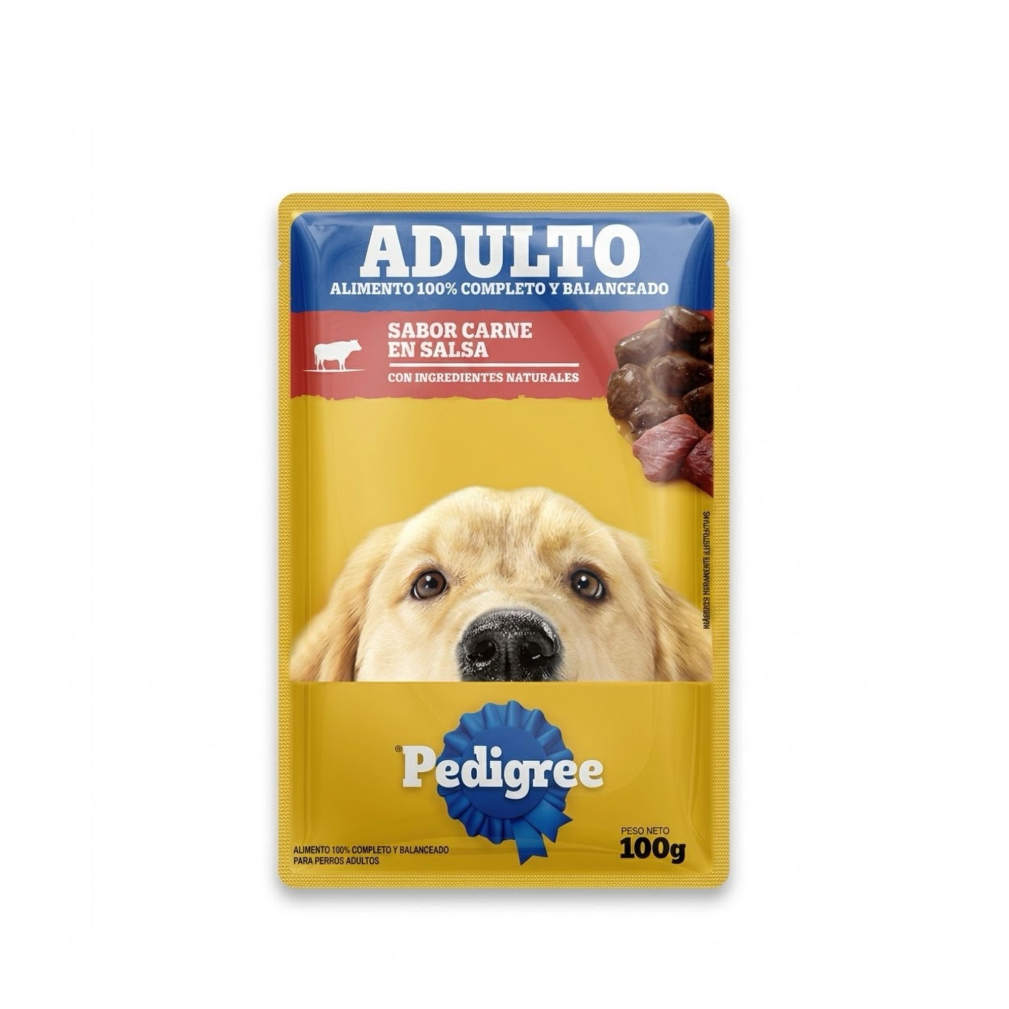 Pedigree Adulto Sobre Carne 100 Gr - Alimento Húmedo Balanceado para Mezclar o Comer Solo