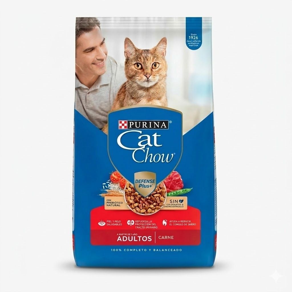 Purina Cat Chow 1,5 Kg Alimento Seco para Gatos Adultos Sabor Carne con Prebióticos - Miniatura 2