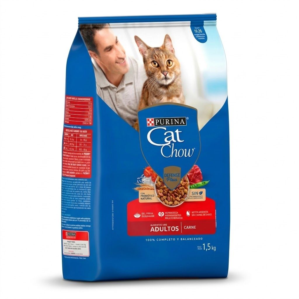 Purina Cat Chow 500 Gr Alimento Seco para Gatos Adultos Sabor Carne con Prebióticos  - Miniatura 3