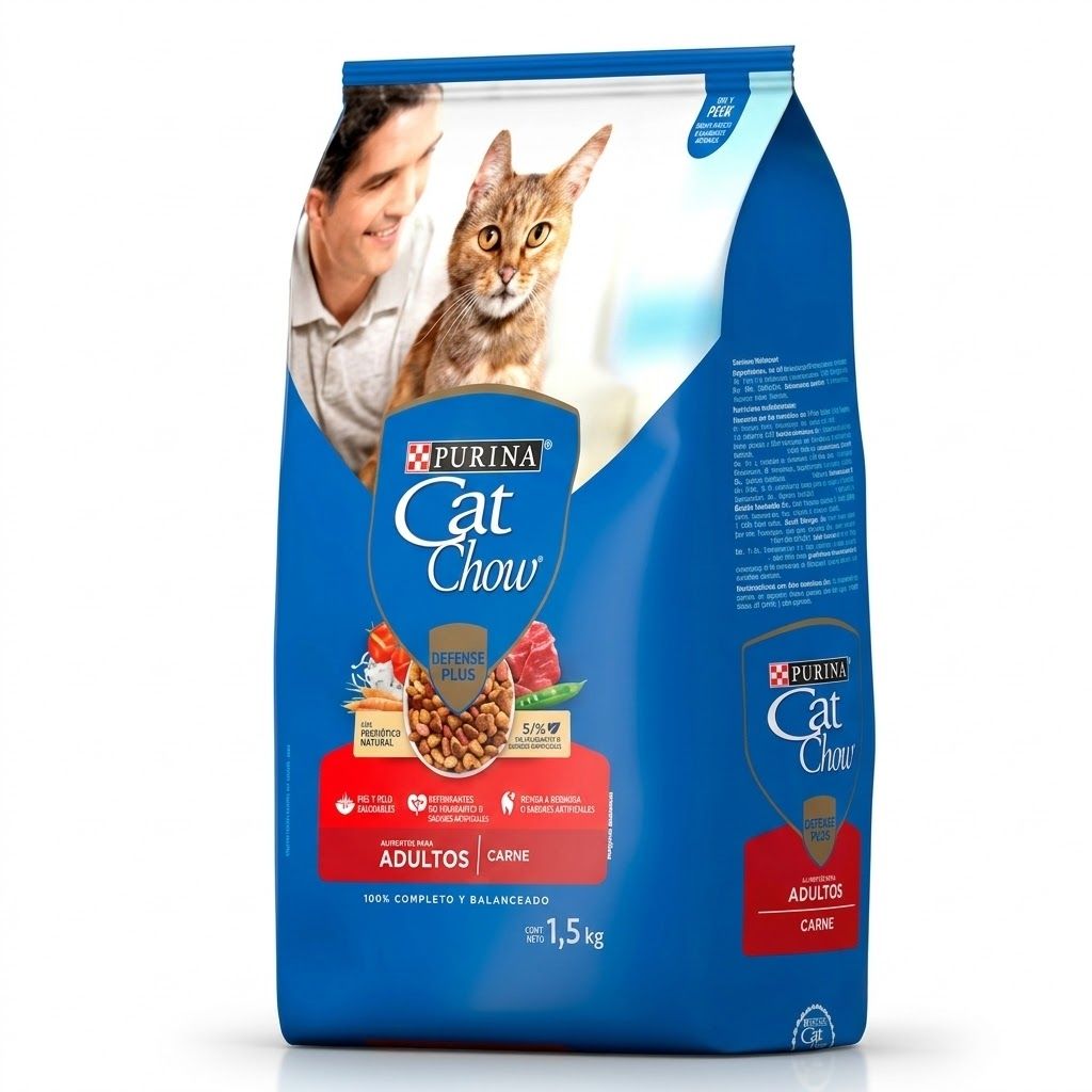 Purina Cat Chow 500 Gr Alimento Seco para Gatos Adultos Sabor Carne con Prebióticos  - Miniatura 4