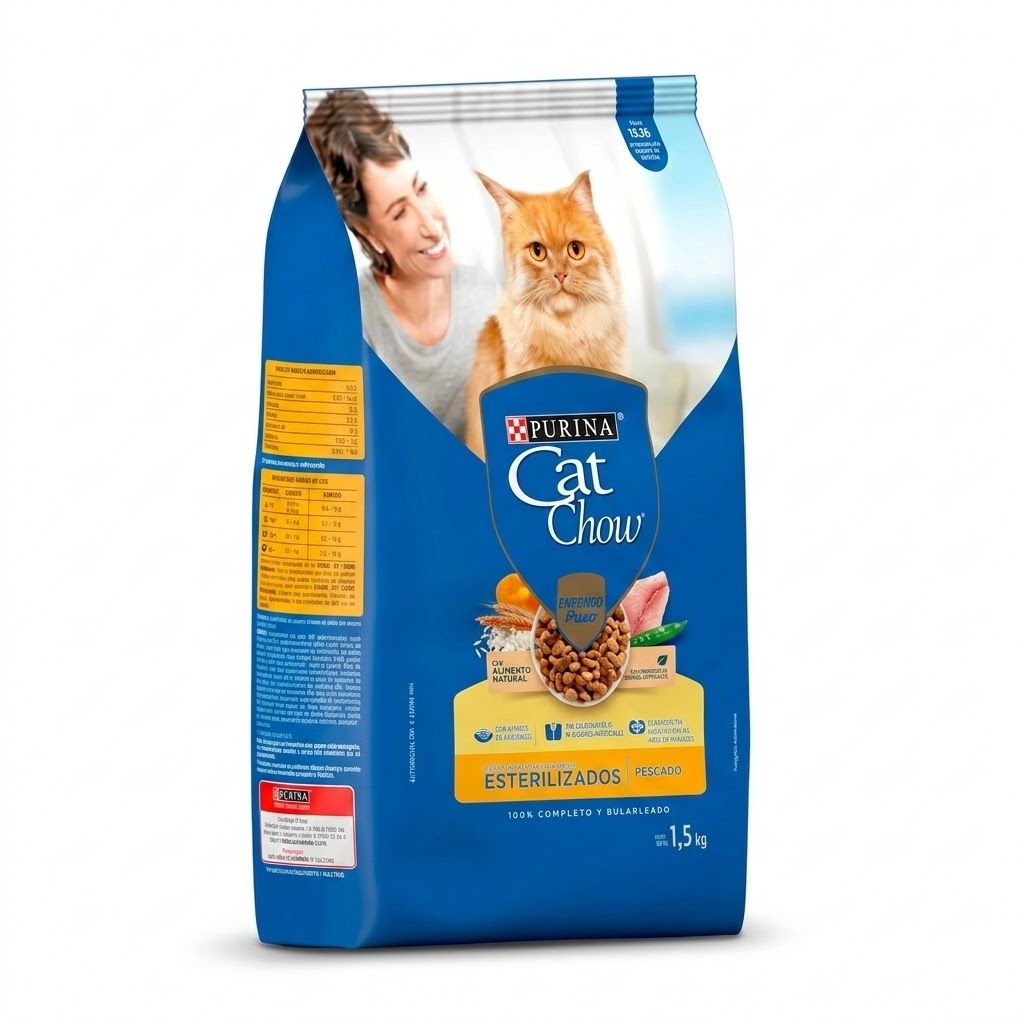 Purina Cat Chow 1,5 Kg Alimento para Gatos Esterilizados con Prebióticos y Control de Peso - Miniatura 3