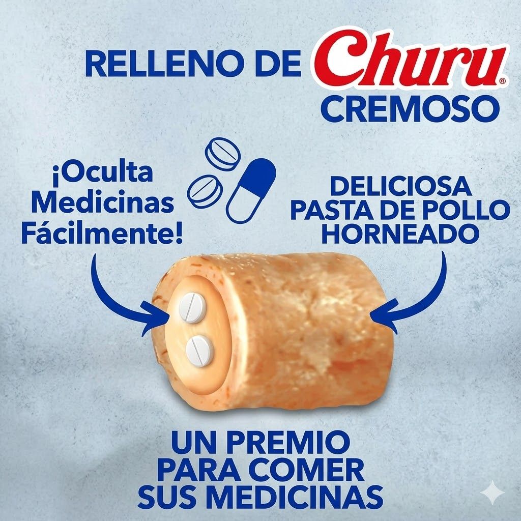 Inaba Churu 8 x 12 gr Snacks para Perros sin Granos, Lamibles y Exprimibles, Puré Cremoso para Gatos con Vitamina e y Taurina, Receta de Pollo y Atún - Miniatura 4