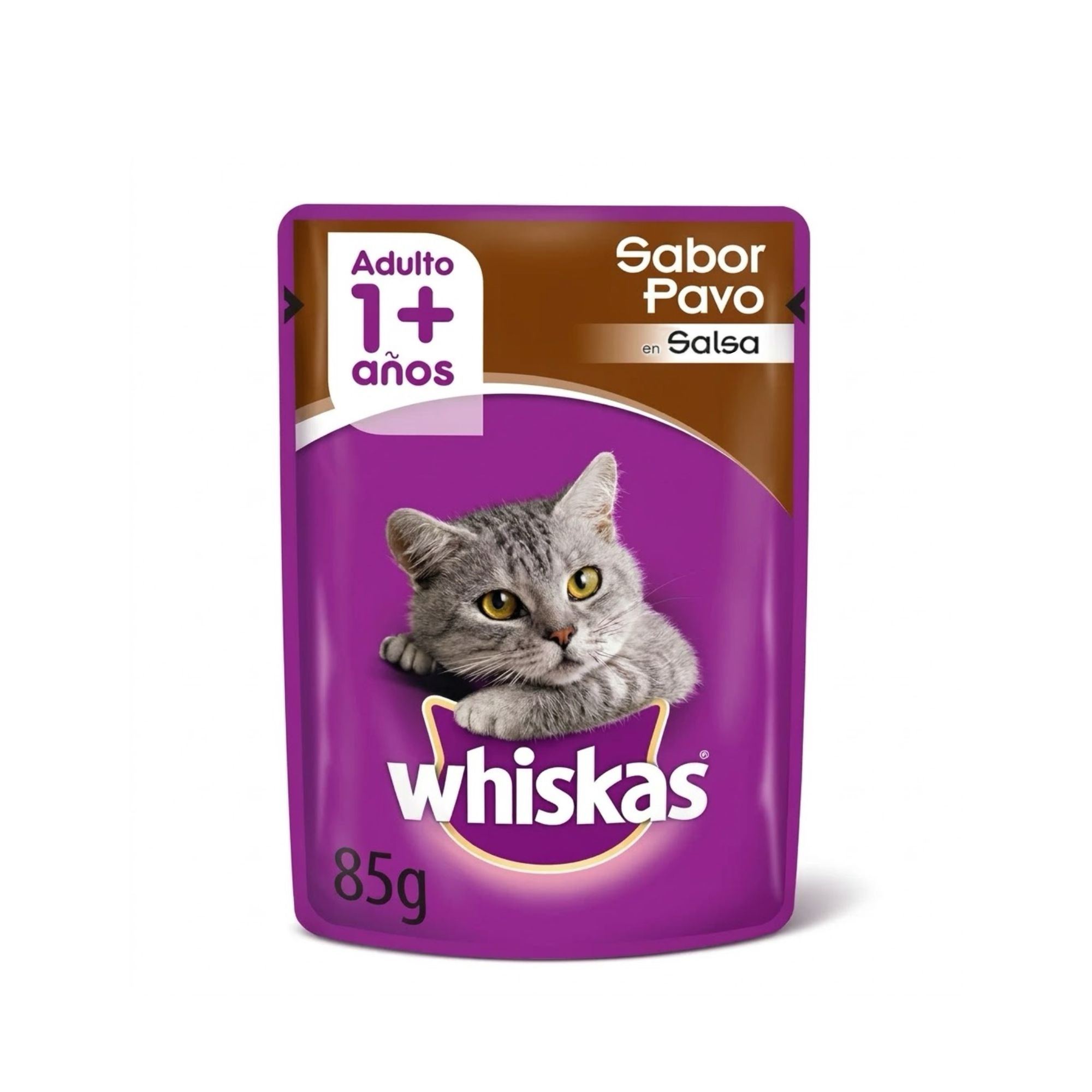 Whiskas Alimento Húmedo para Gatos Adultos Sabor Pavo - Sobrecito 85 g
