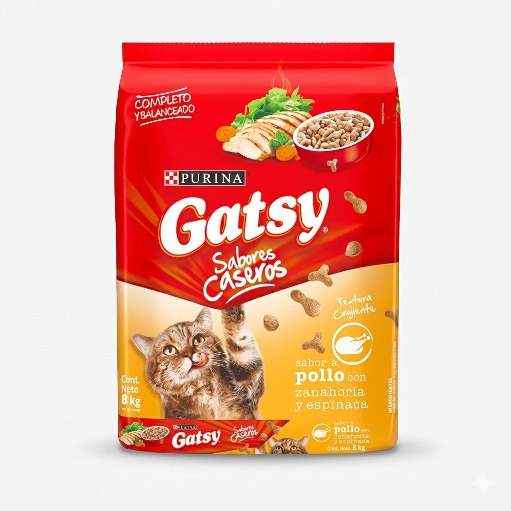 Purina Gatsy 3 Kg Alimento Seco para Gatos Adultos Sabor Pollo  - Imagen 1