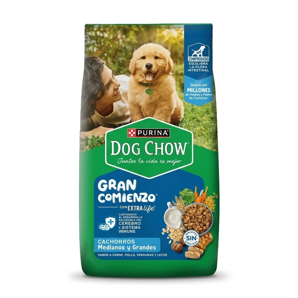 Purina Dog Chow 2 Kg Alimento Seco para Cachorros Razas Medianas y Grandes  - Imagen 1
