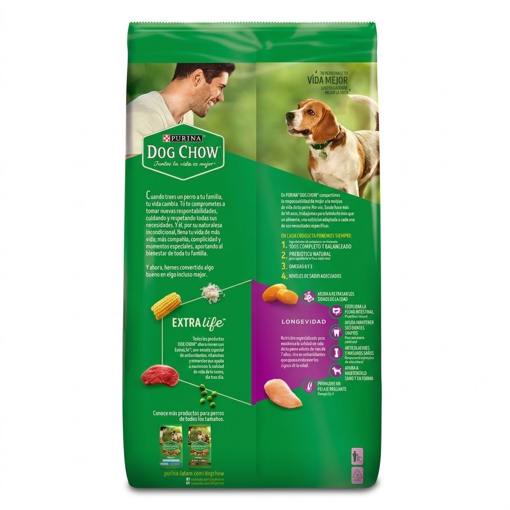 Purina Dog Chow 2 Kg Alimento Seco para Perros Adultos Mayores de 7 años Sin Colorantes  - Miniatura 3