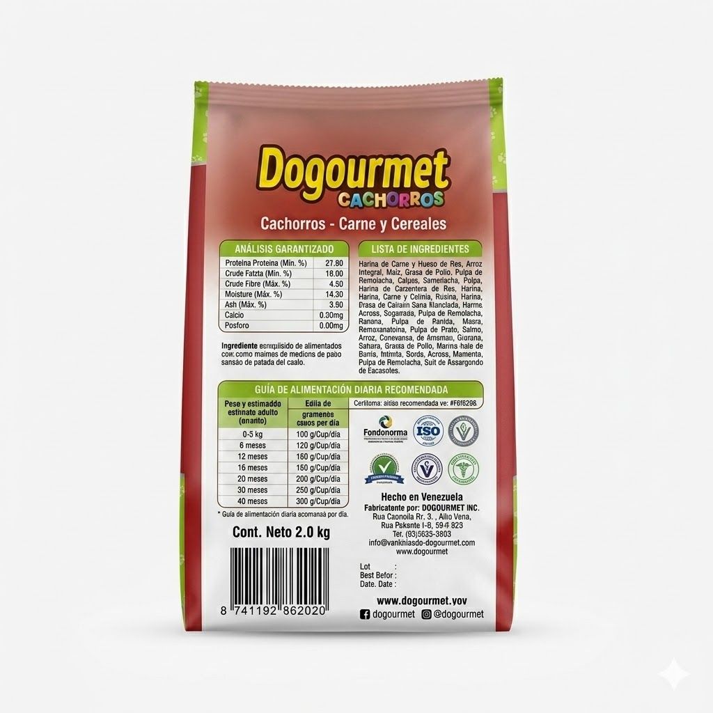 Dogourmet 2 Kg Alimento Seco para Perros Cachorros - Crecimiento Saludable  - Miniatura 3