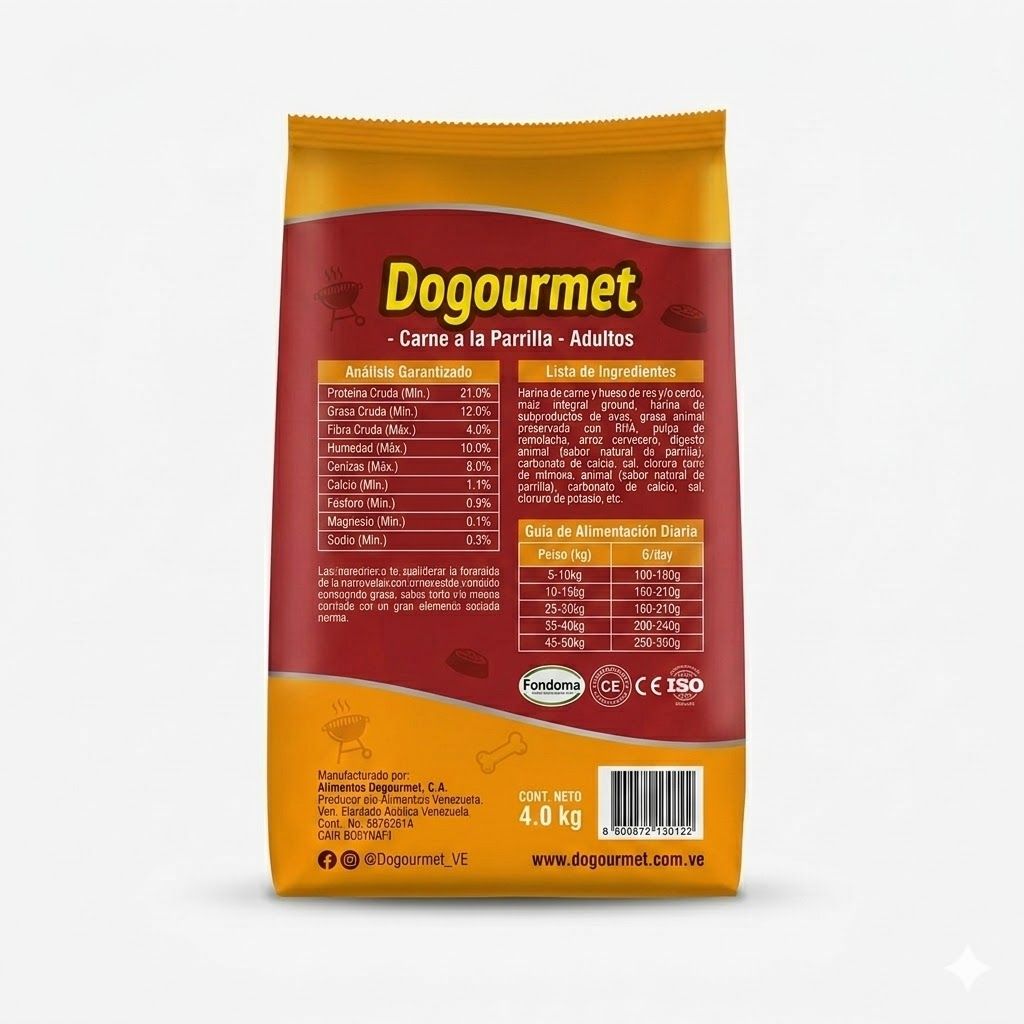 Dogourmet 4 Kg Alimento Seco para Perros Adultos Sabor Carne a la Parrilla - Miniatura 3