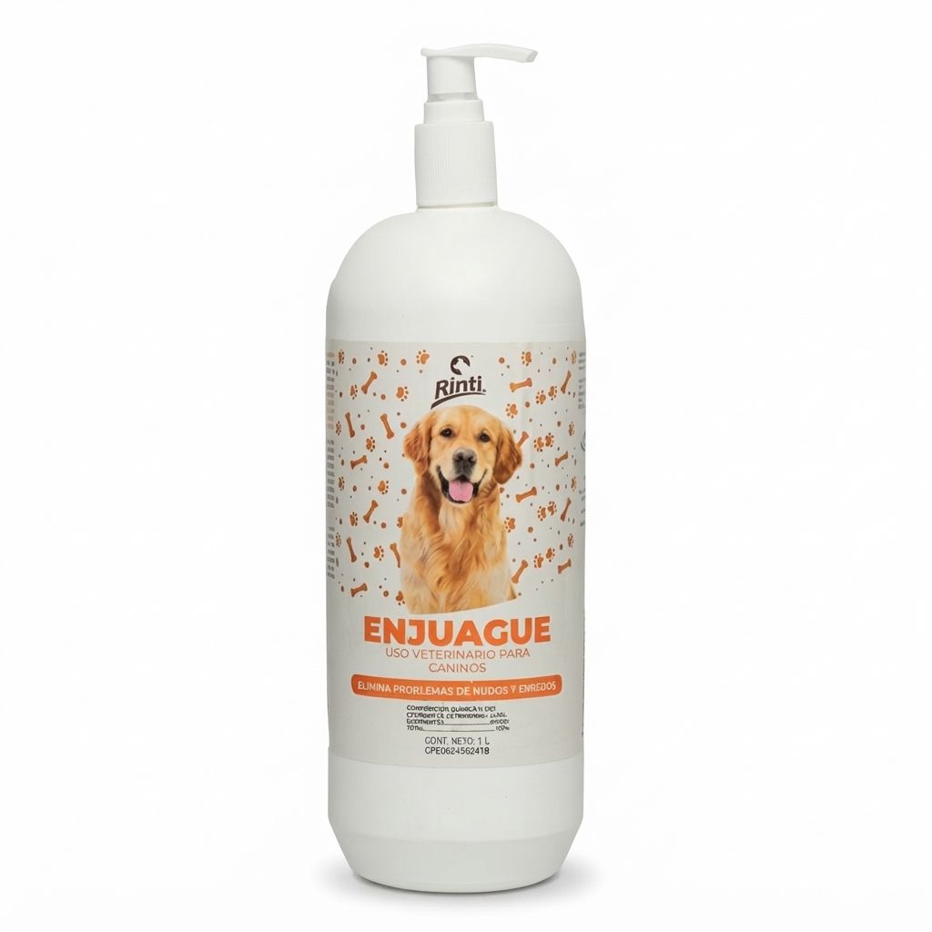Rinti Enjuague Acondicionador 1 L - Desenredo, Suavidad y Brillo para el Pelaje