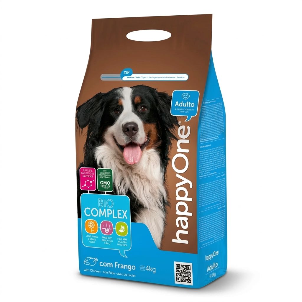 Happy One 4 Kg Alimento Seco para Perros Adultos de todas las razas Bolsa de  - Imagen 1