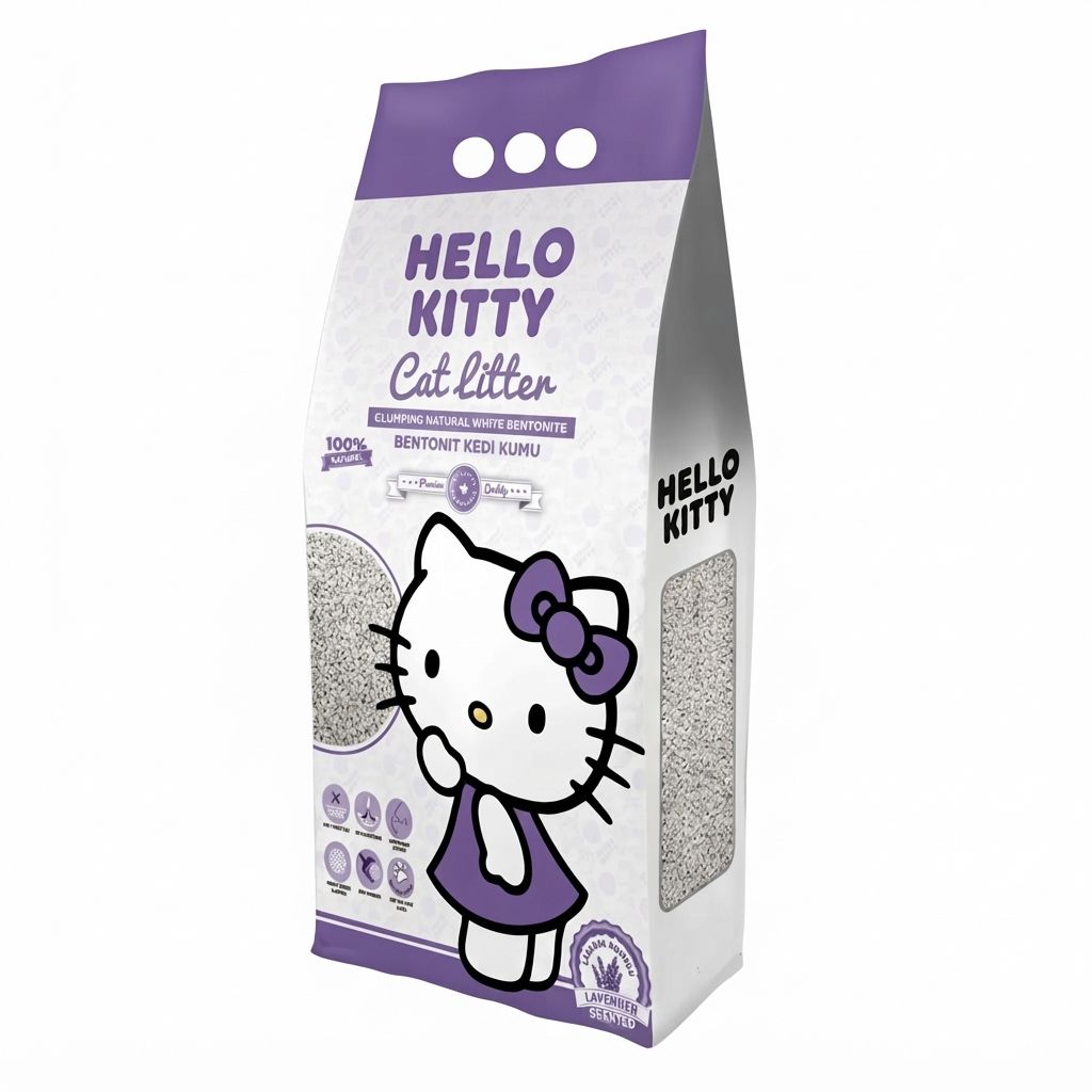 Kantal Hello Kitty Arena para Gatos con Aroma a Lavanda 8.4 kg - Formato Ahorro 