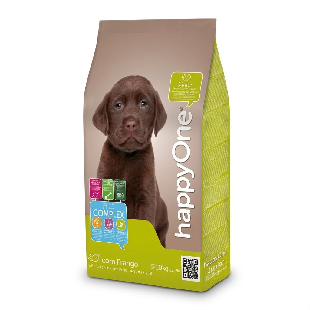 Happy One 4 Kg Alimento Seco para Perros Junior (Jóvenes) Todas las Razas - Imagen 1