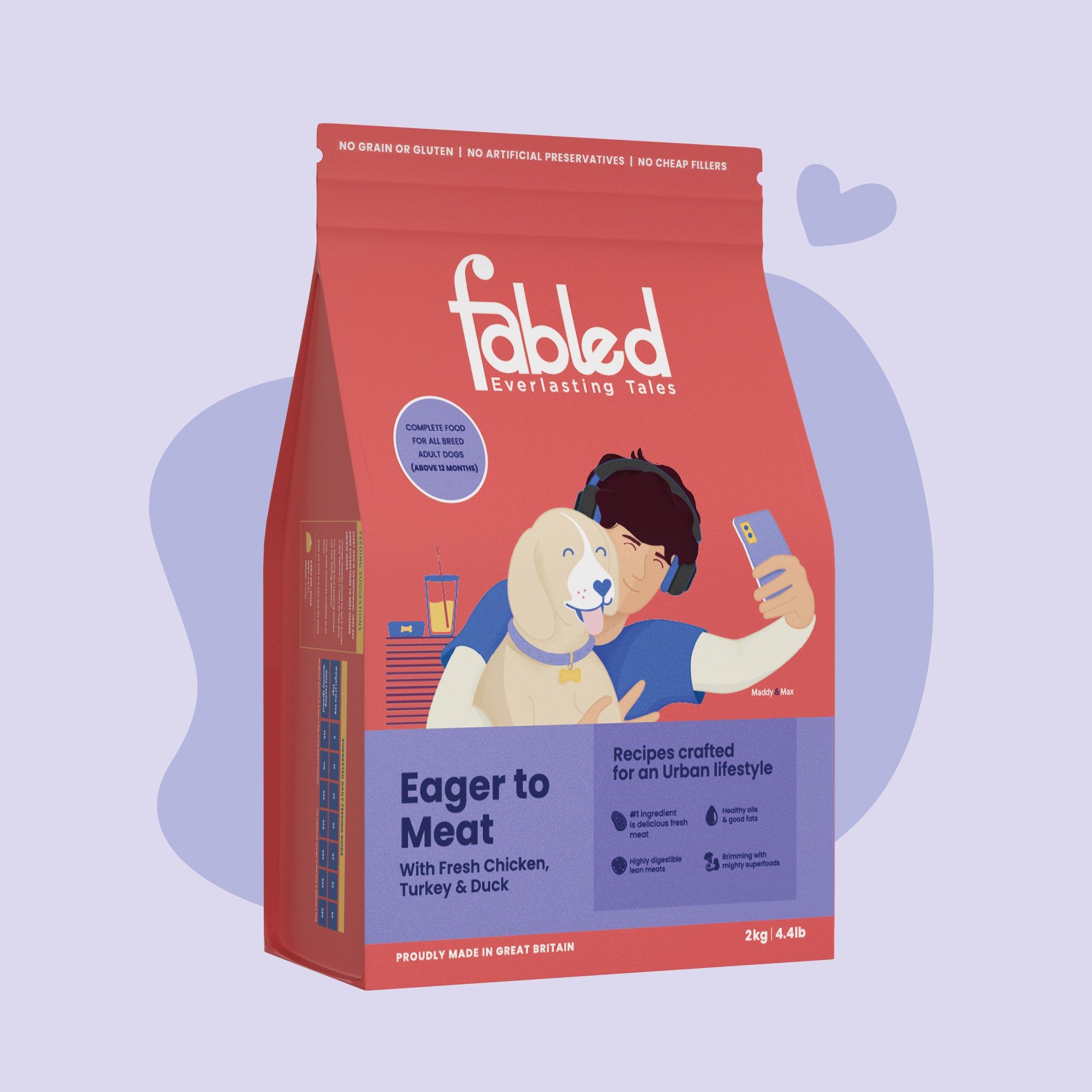 Fabled Eager to Meat 2 Kg - Alimento Libre de Granos con Pollo y Cordero para Perros Adultos - Miniatura 2
