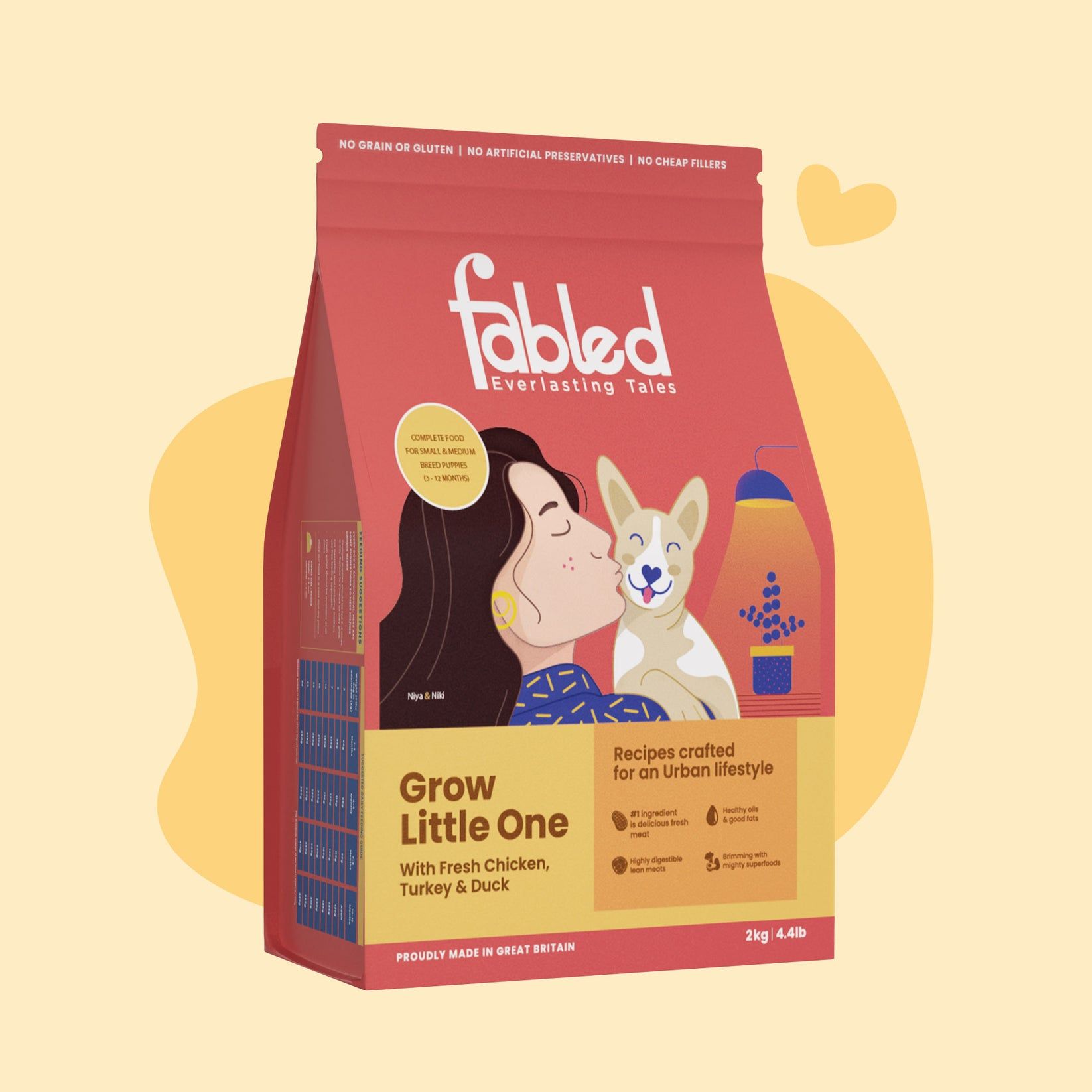 Fabled Grow Little One 2 Kg - Alimento para Cachorros con Pollo, Huevo y Soporte Cognitivo - Miniatura 2
