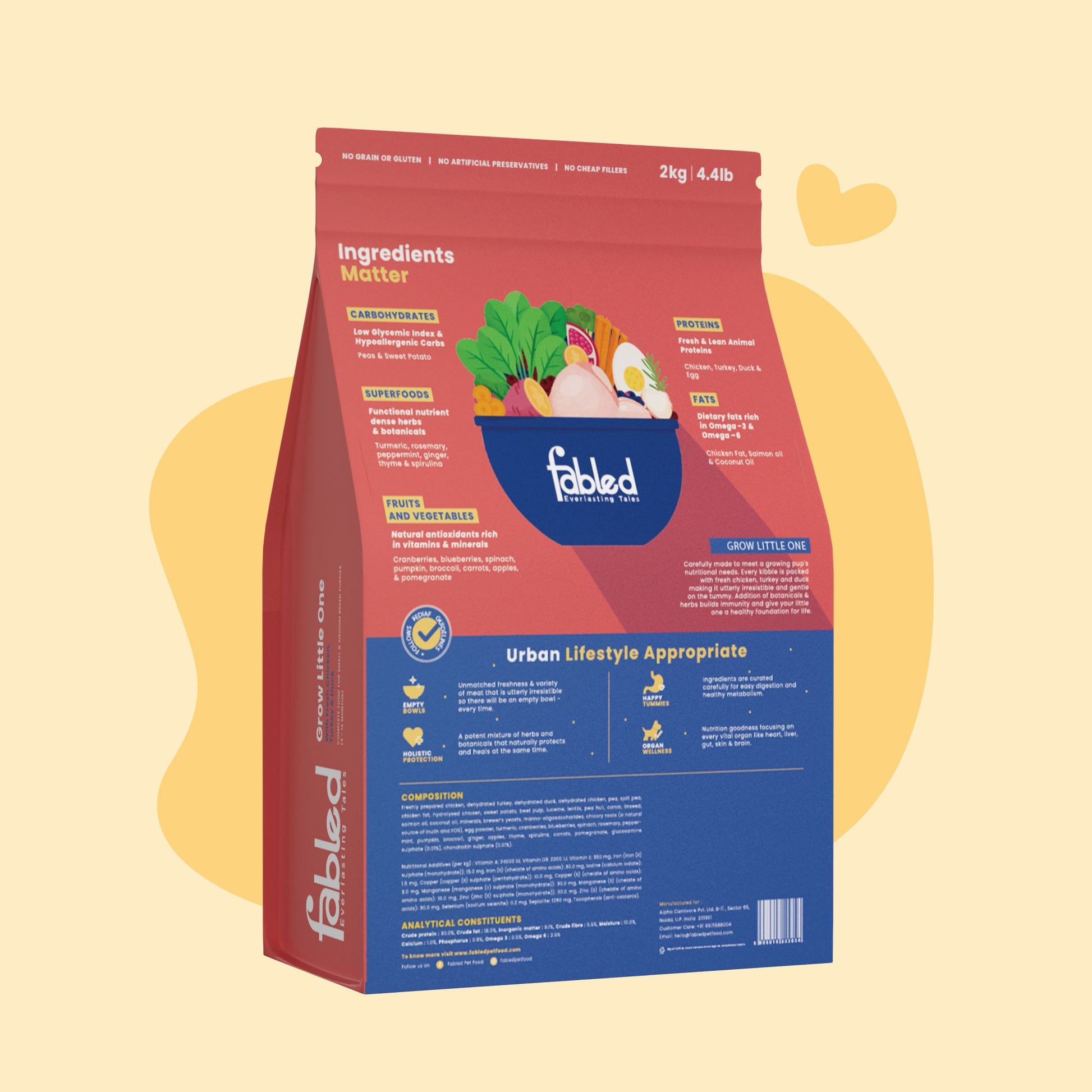 Fabled Grow Little One 2 Kg - Alimento para Cachorros con Pollo, Huevo y Soporte Cognitivo - Miniatura 3
