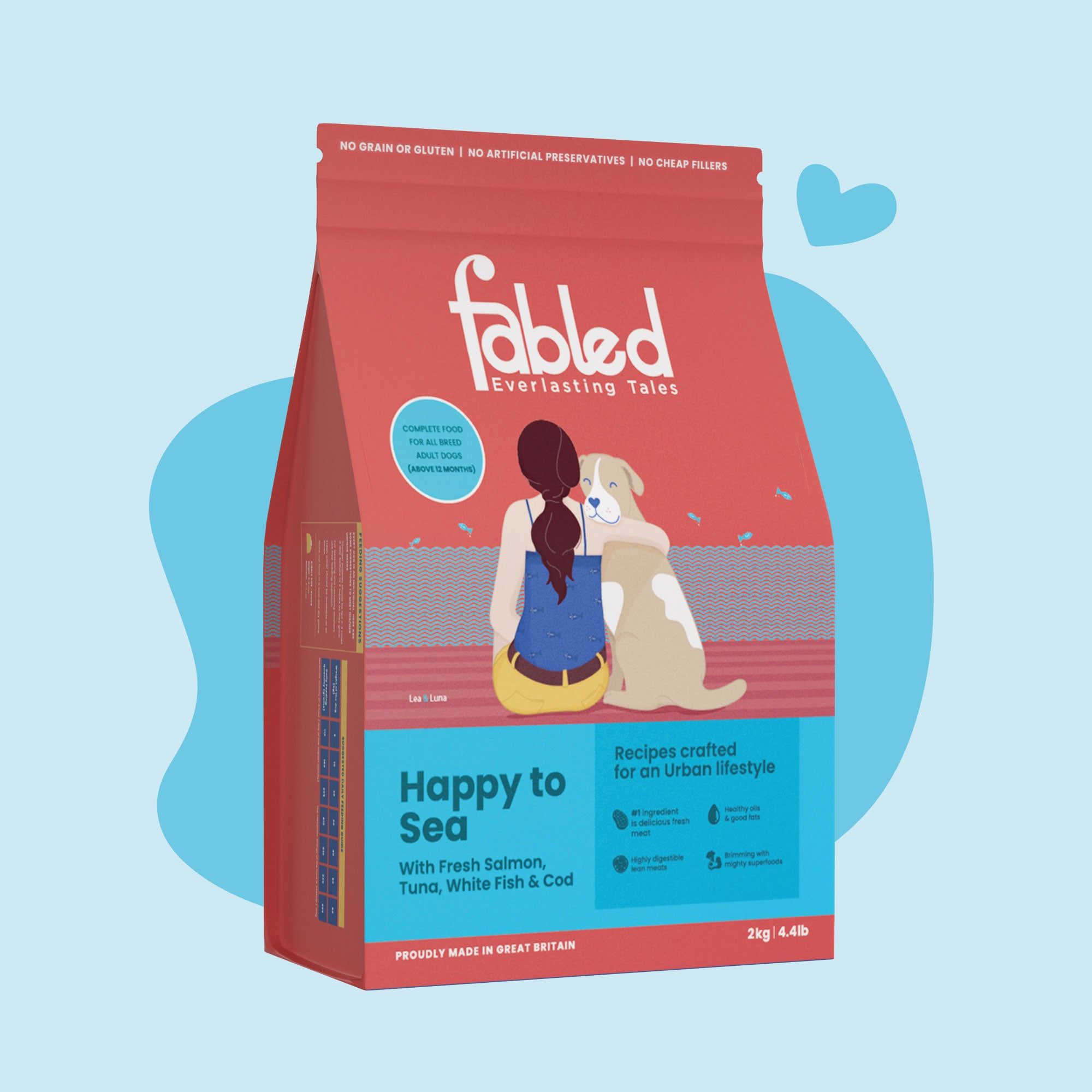 Fabled Happy to Sea 2 Kg - Alimento Sin Cereales con Pescado y Algas para Piel y Pelaje - Miniatura 2