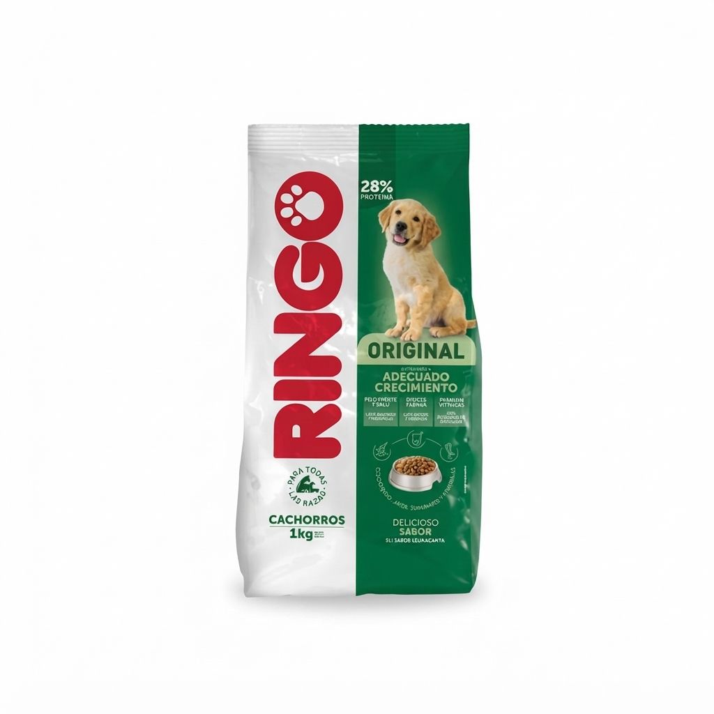 Ringo 1 Kg Alimento Seco para Perros Cachorros de Todos los Tamaños 1 Kg 