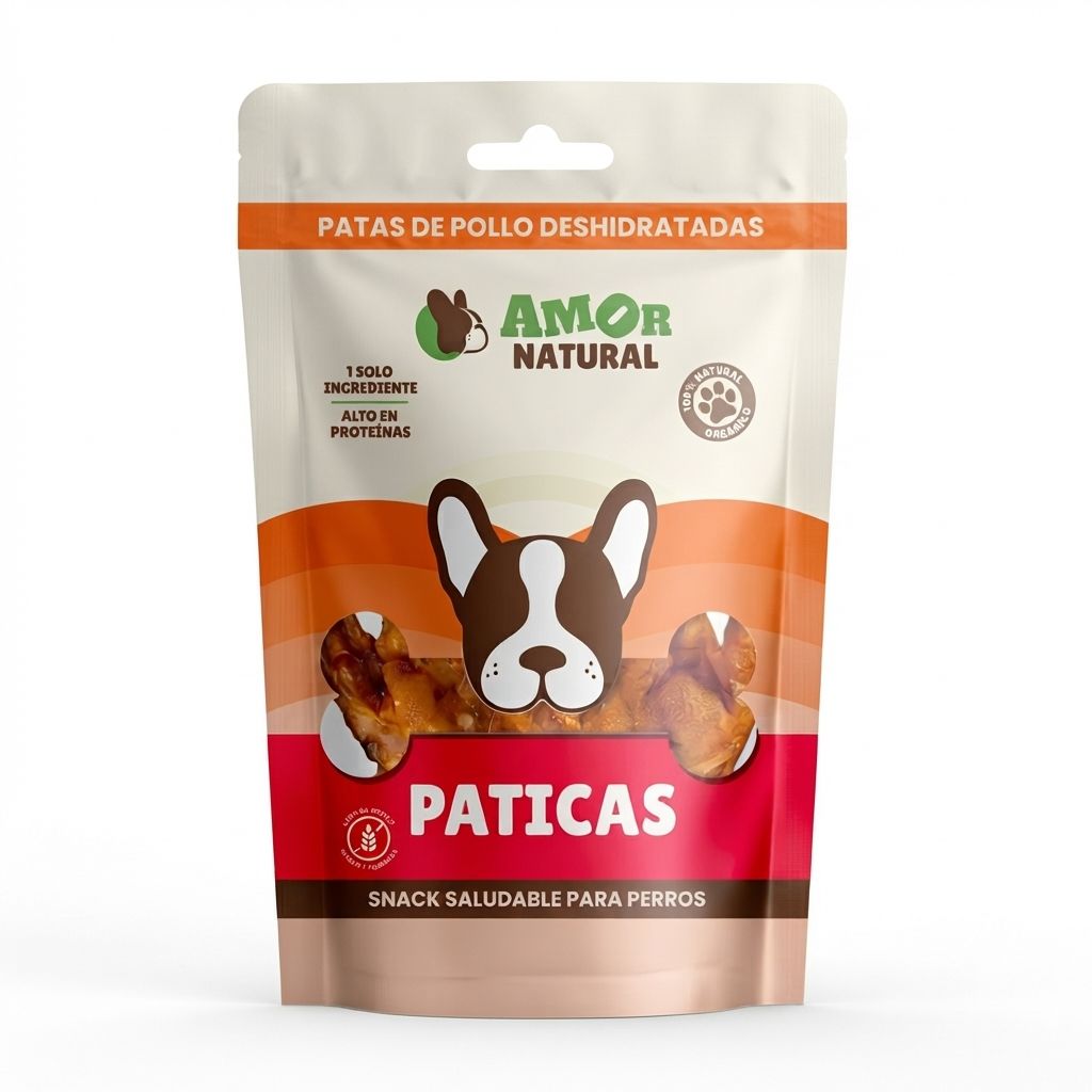 Paticas Deshidratadas Amor Natural x20 Unidades | Premio Natural para Perros - Imagen 1
