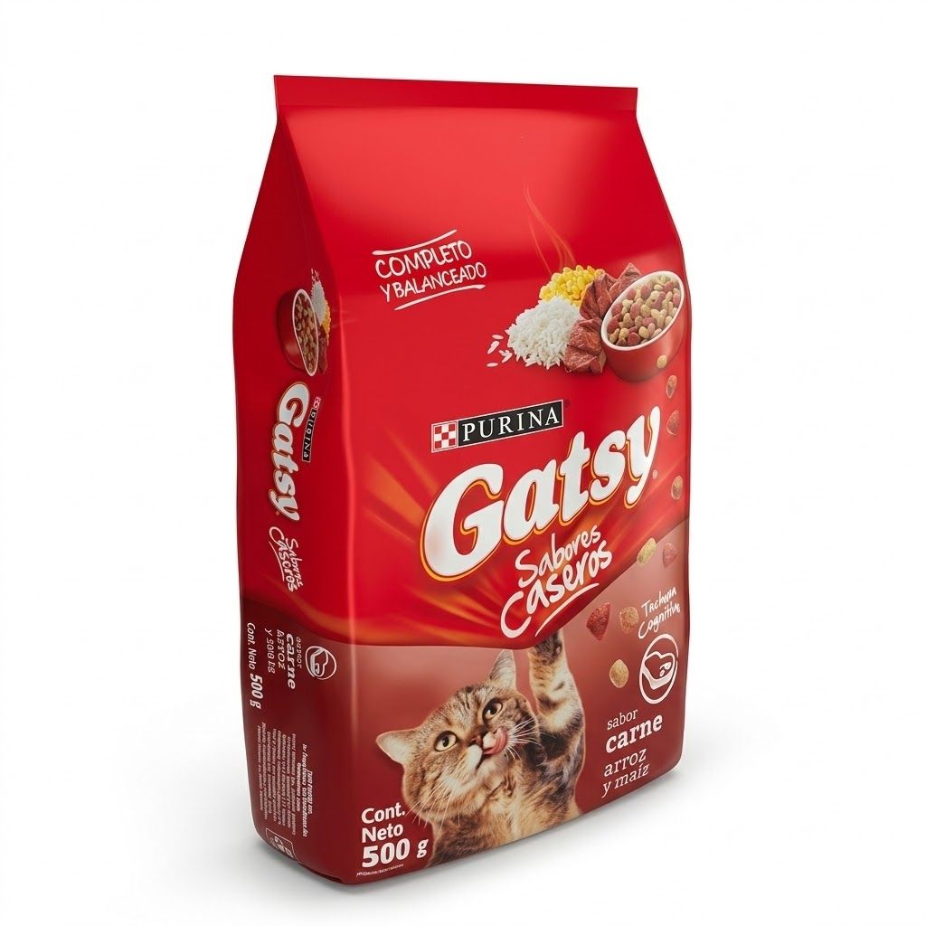 Purina Gatsy 1 Kg Alimento para Gatos Sabor Carne, Arroz y Maíz - Miniatura 4