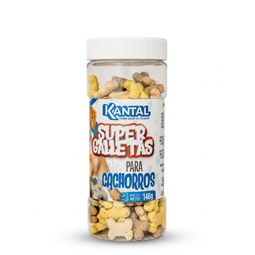 Kantal Super Galletas para Cachorros 140 Gr - Premios Nutritivos para el Crecimiento y Adiestramiento - Imagen 1