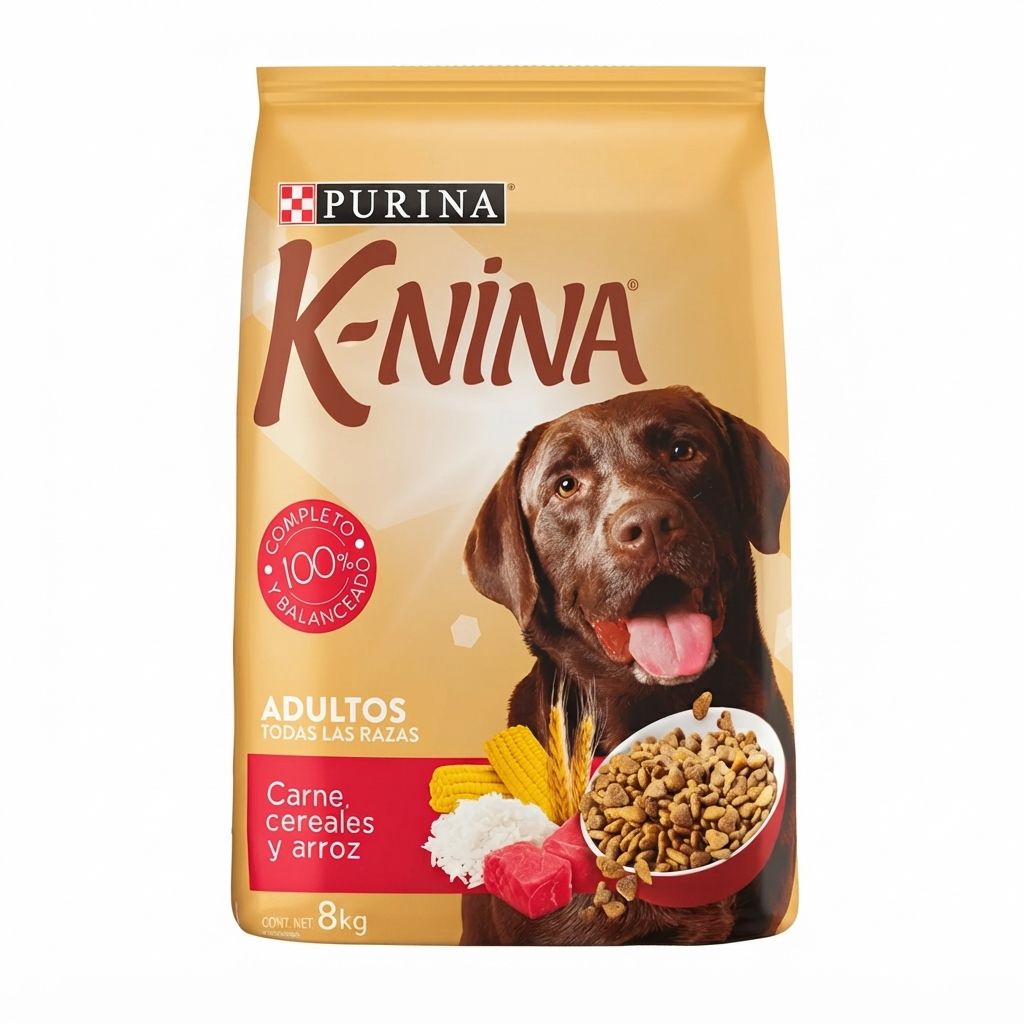 K-Nina Adulto Carne y Arroz 4 Kg - Alimento Balanceado con Proteína de Carne y Digestión Saludable - Imagen 1