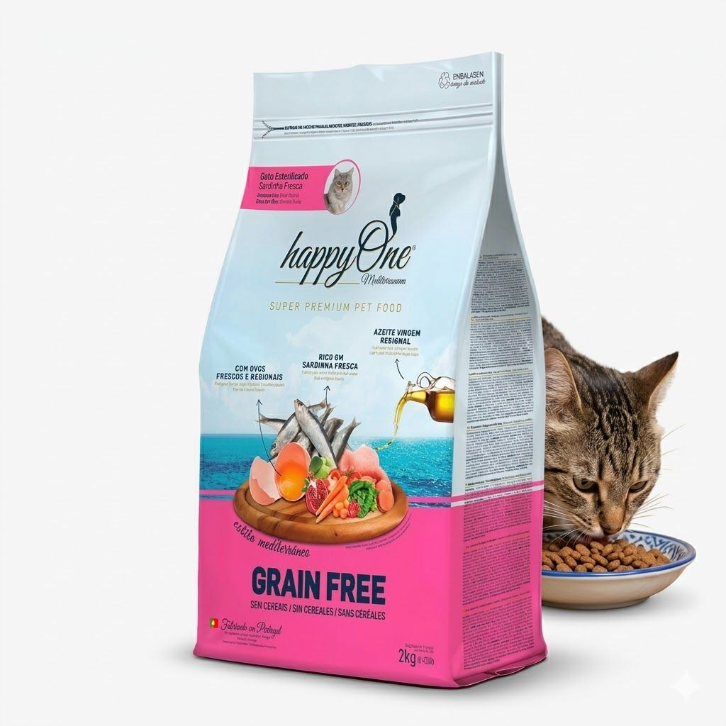 Happy One Super Premium 2 Kg Alimento para Gatos Esterilizados Sabor Sardina - Miniatura 3