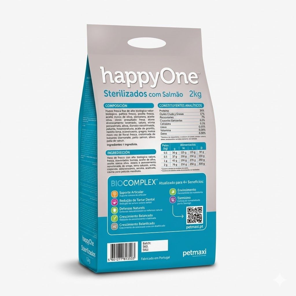 Happy One 2 kg Alimento para Gatos Esterilizados - Control de Peso y Salud Urinaria  - Miniatura 2