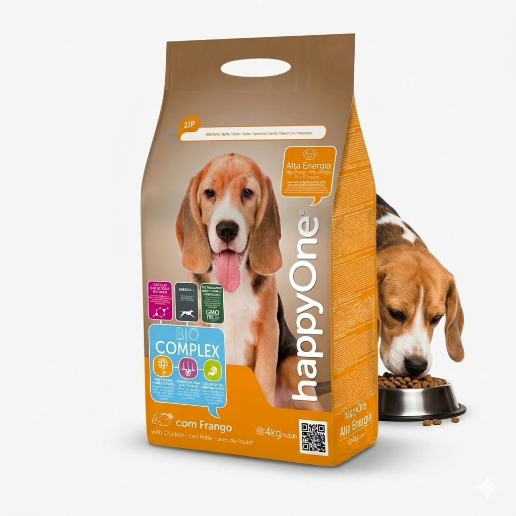 Happy One 4 Kg Alimento seco para Perros Adultos de todas las razas Alta Energia Bolsa de - Miniatura 3