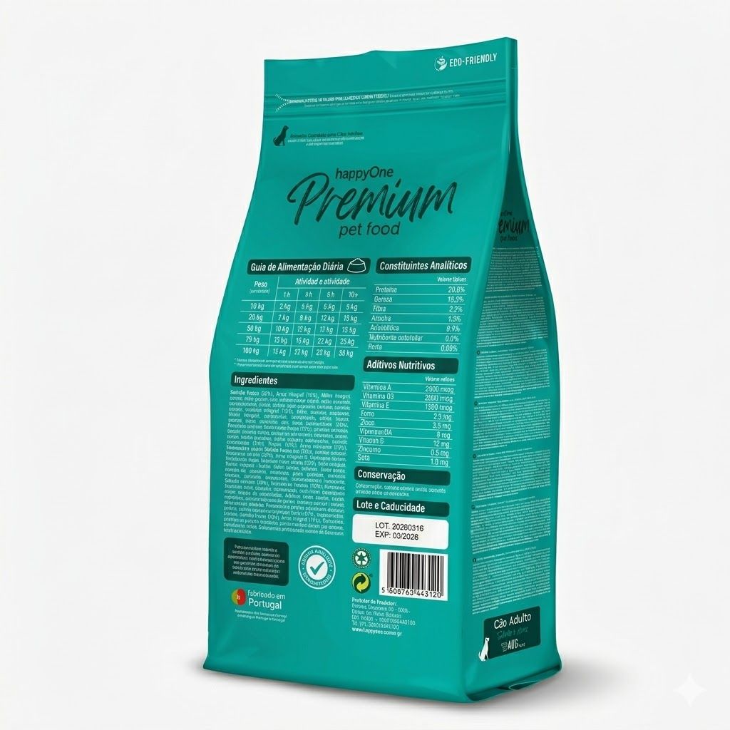 Happy One 4 Kg Alimento Seco para Perros Adultos sabor a Salmon y Arroz Premium Bolsa de  - Miniatura 2
