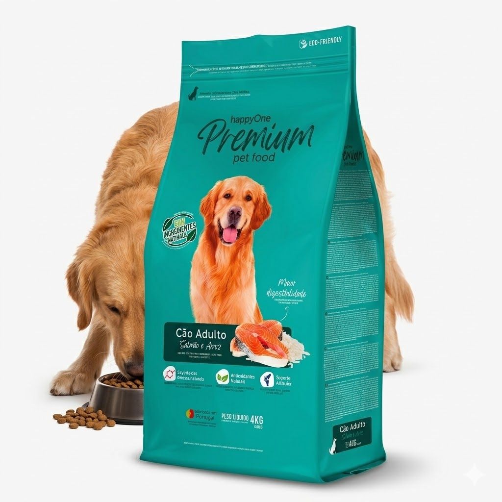 Happy One 4 Kg Alimento Seco para Perros Adultos sabor a Salmon y Arroz Premium Bolsa de  - Miniatura 3