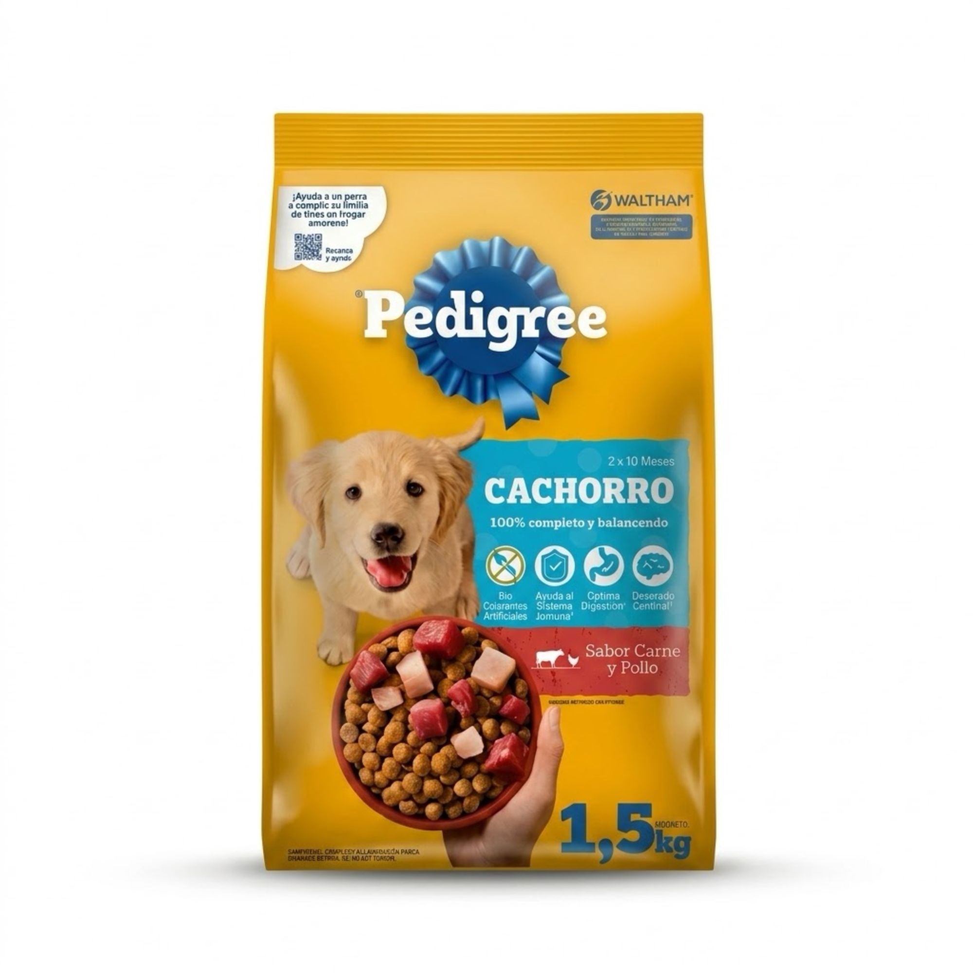 Pedigree Cachorro 1,5 Kg Etapa 1 sabor a Carne y Pollo - Nutrición Completa para el Crecimiento