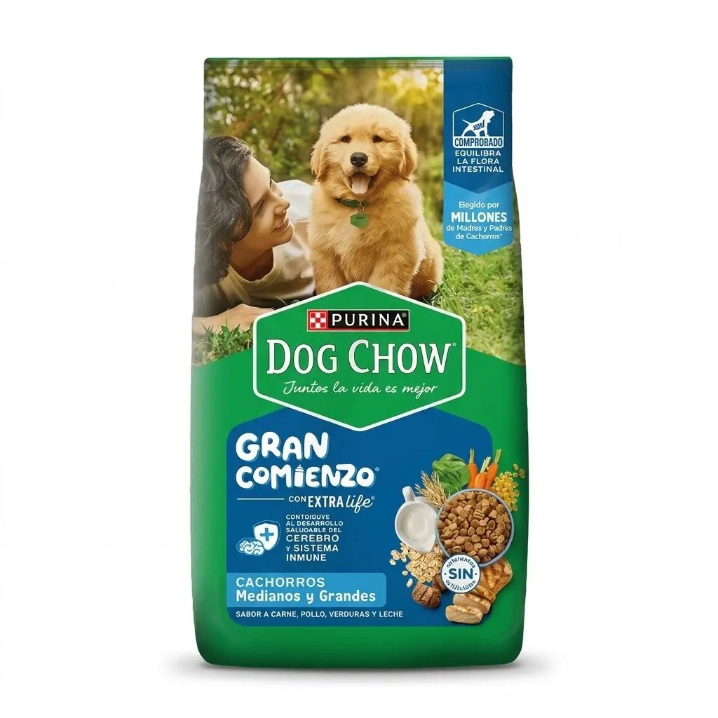 Purina Dog Chow 4 Kg Alimento Seco para Cachorros Razas Medianas y Grandes