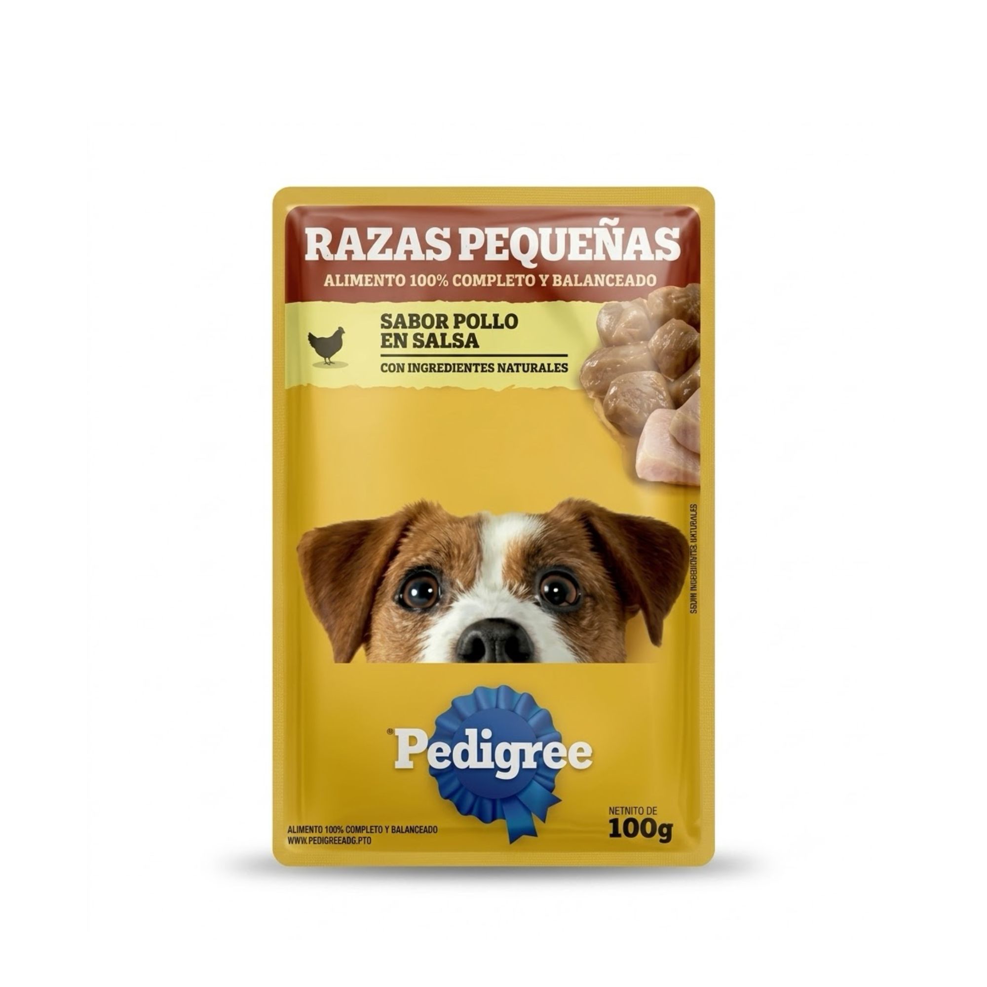 Pedigree Razas Pequeñas Sobre Pollo 100 Gr - Alimento Húmedo con Proteínas para Perros Mini