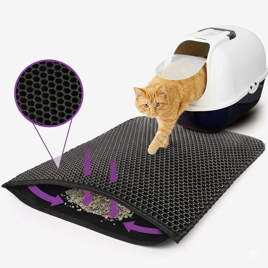 Kantal Alfombra Atrapadora de Arena para Gatos - Tamaño Mediano Antideslizante - Miniatura 3