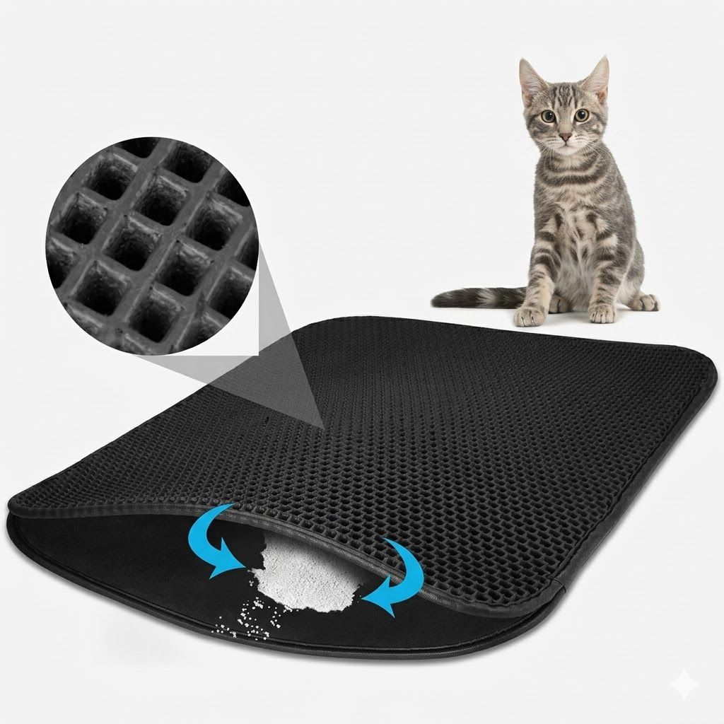 Kantal Alfombra Atrapadora de Arena para Gatos - Tamaño Mediano Antideslizante - Miniatura 5