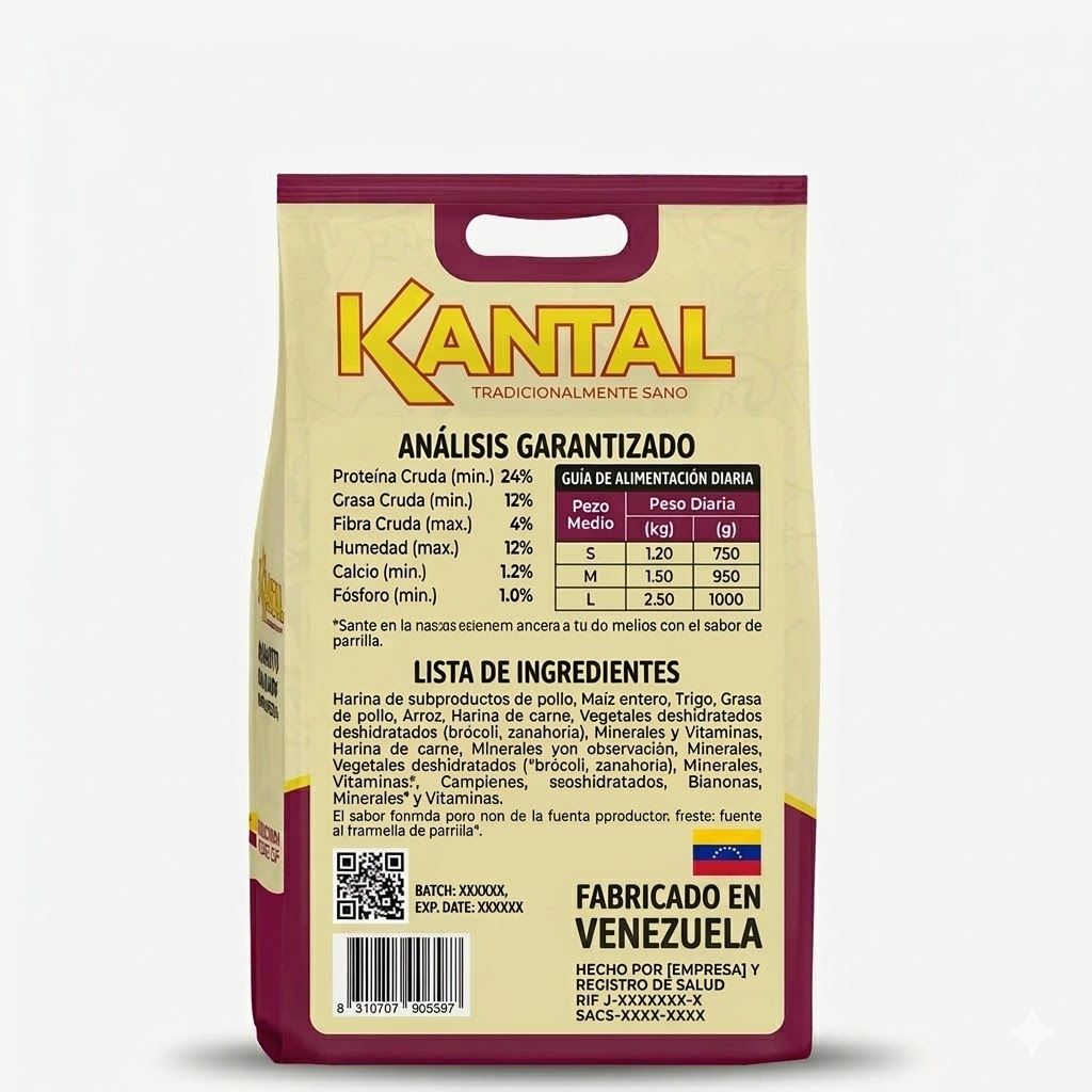 Kantal Alimento Balanceado para Perros sabor a Carne a la Parrilla 2 Kg - Nutrición Completa y Gran Sabor - Miniatura 3