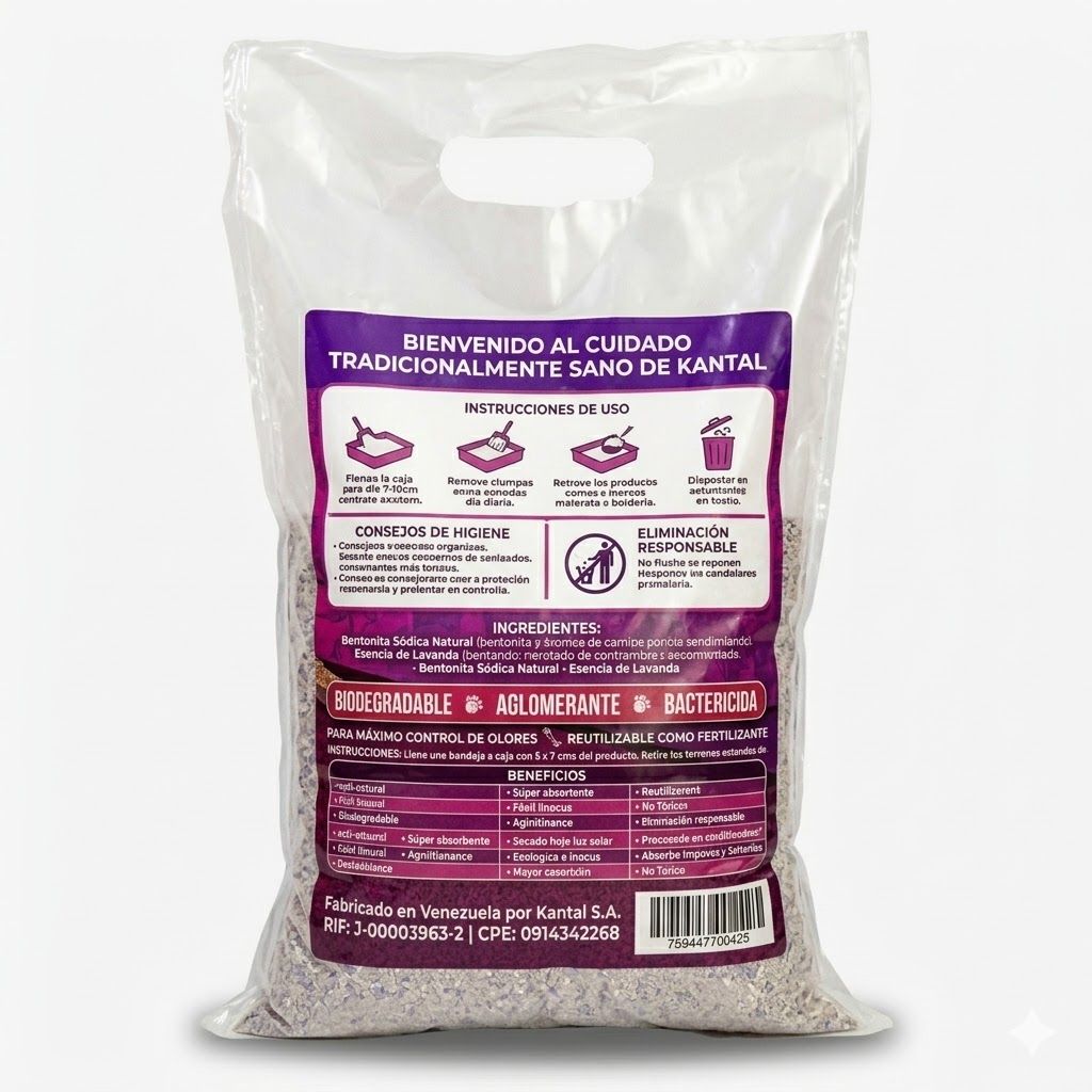 Kantal Arena Sanitaria para Gatos con Aroma a Lavanda Fresca 3 kg - Miniatura 3