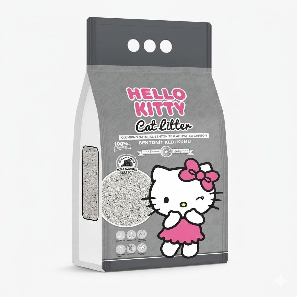 Kantal Hello Kitty Arena para Gatos con Carbón Activado 4.2 kg - Control Total de Olores - Miniatura 2