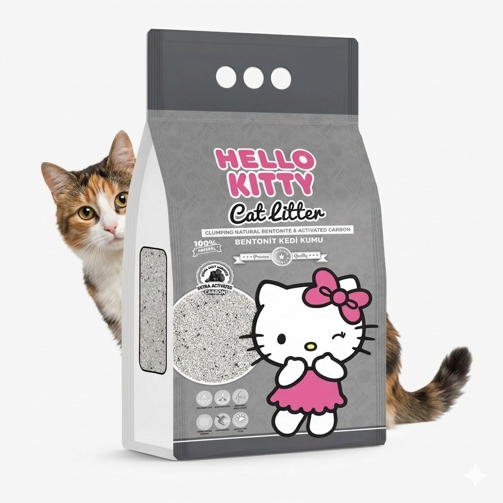 Kantal Hello Kitty Arena para Gatos con Carbón Activado 4.2 kg - Control Total de Olores - Miniatura 4