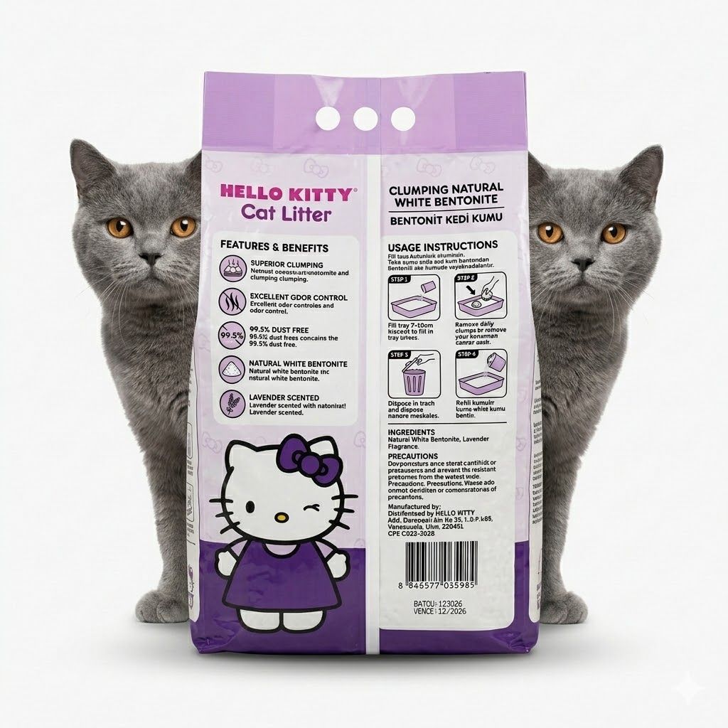 Kantal Hello Kitty Arena para Gatos con Aroma a Lavanda 8.4 kg - Formato Ahorro  - Miniatura 4