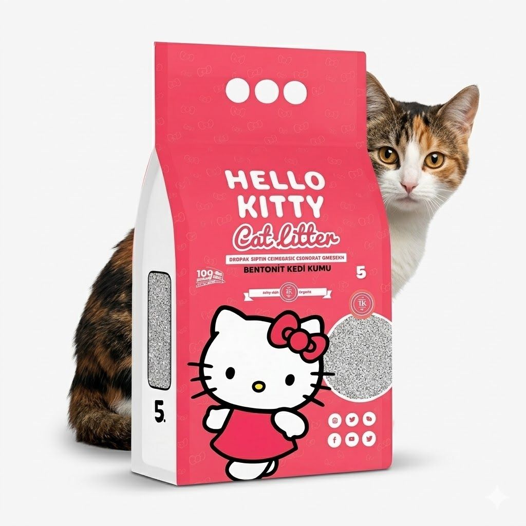 Kantal Hello Kitty Arena para Gatos con Aroma a Talco de Bebé 4.2 kg - Miniatura 4