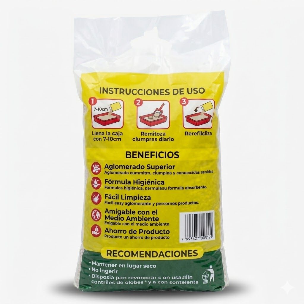 Kantal Arena Sanitaria para Gatos Sin Aroma - Fórmula Natural Aglomerante 3 kg - Miniatura 3