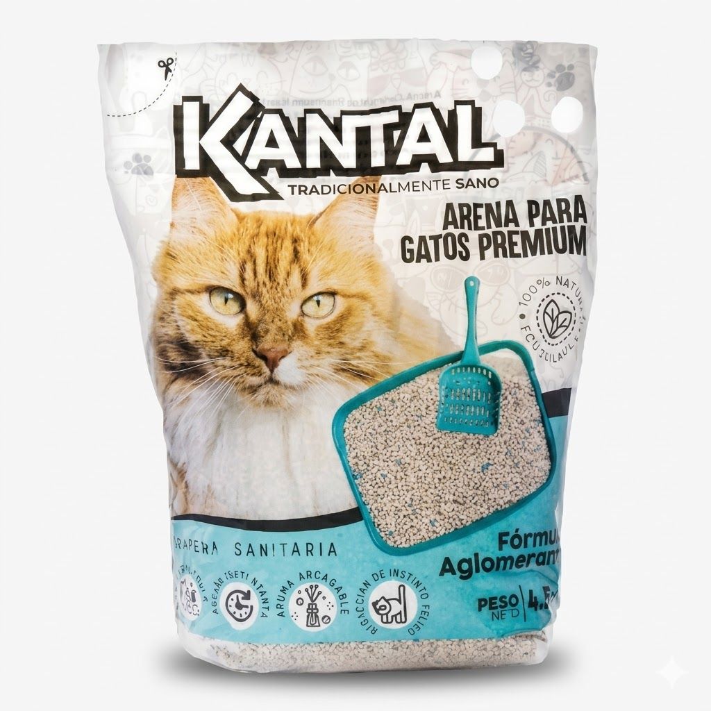 Kantal Arena Sanitaria Premium para Gatos Sin Aroma - Control de Polvo 4.5 kg - Miniatura 2