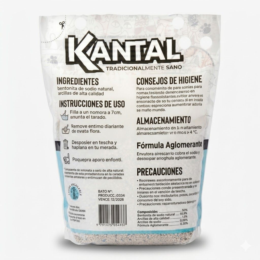 Kantal Arena Sanitaria Premium para Gatos Sin Aroma - Control de Polvo 4.5 kg - Miniatura 3