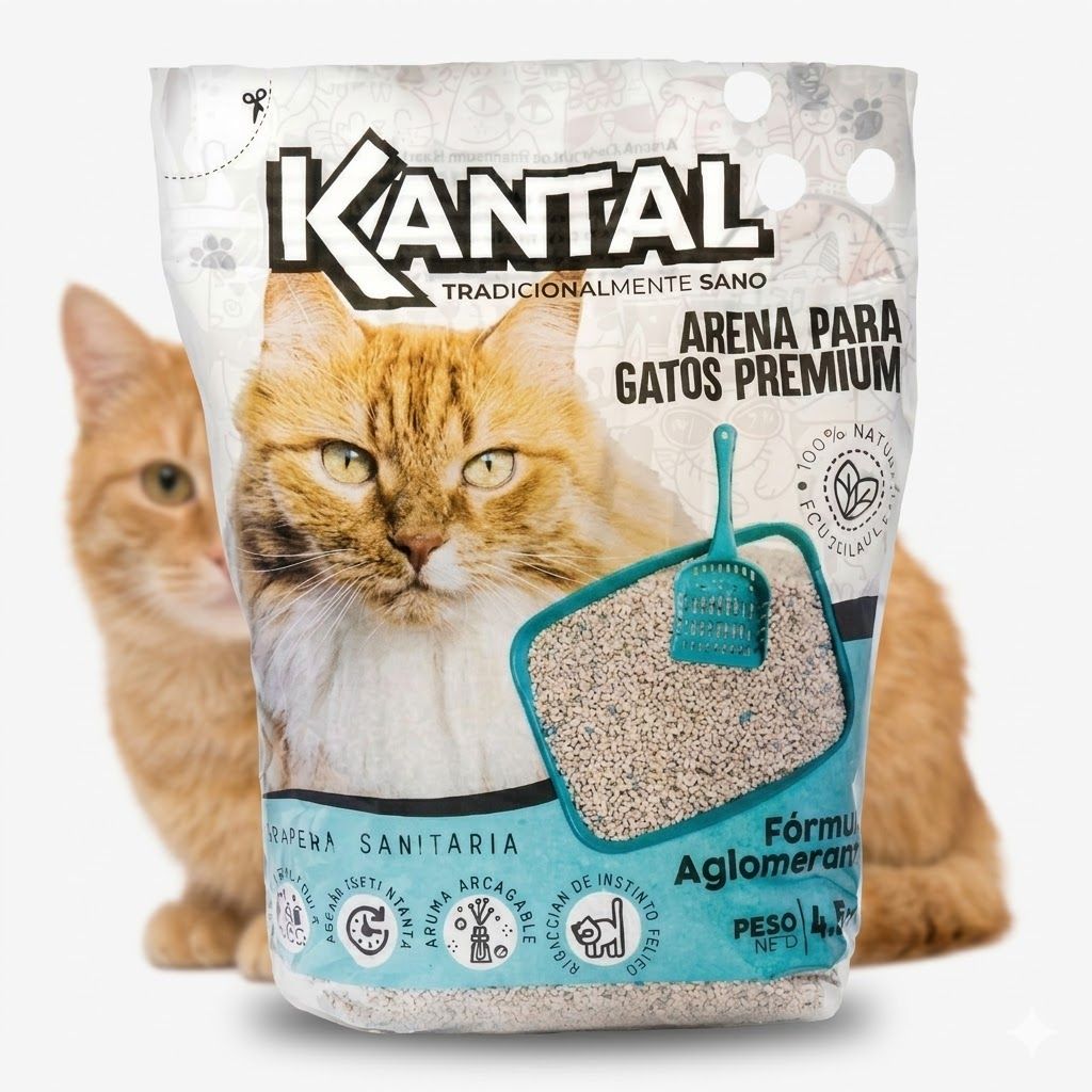 Kantal Arena Sanitaria Premium para Gatos Sin Aroma - Control de Polvo 4.5 kg - Miniatura 4